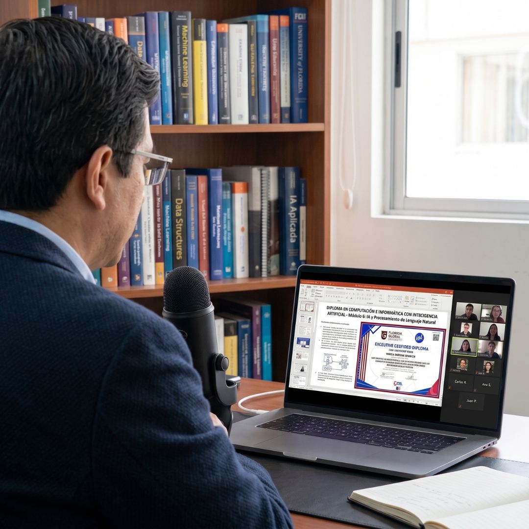 Profesional dictando clase